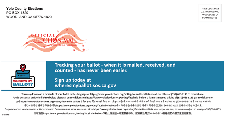 Voters Choice Act Mailer 1 - Front